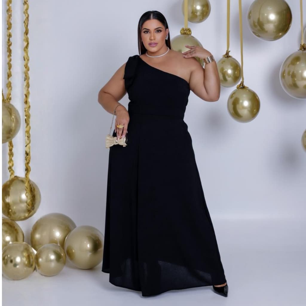 Vestido longo plus size festa passeio evento tecido estica