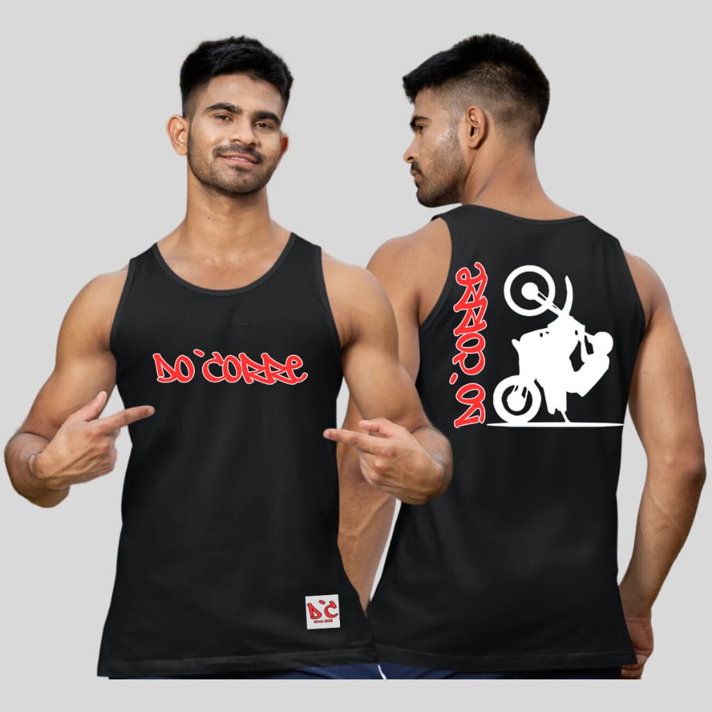 Camisa Regata Masculina Moto Grau Entregador Role Dia A Dia Do`corre Lançamento
