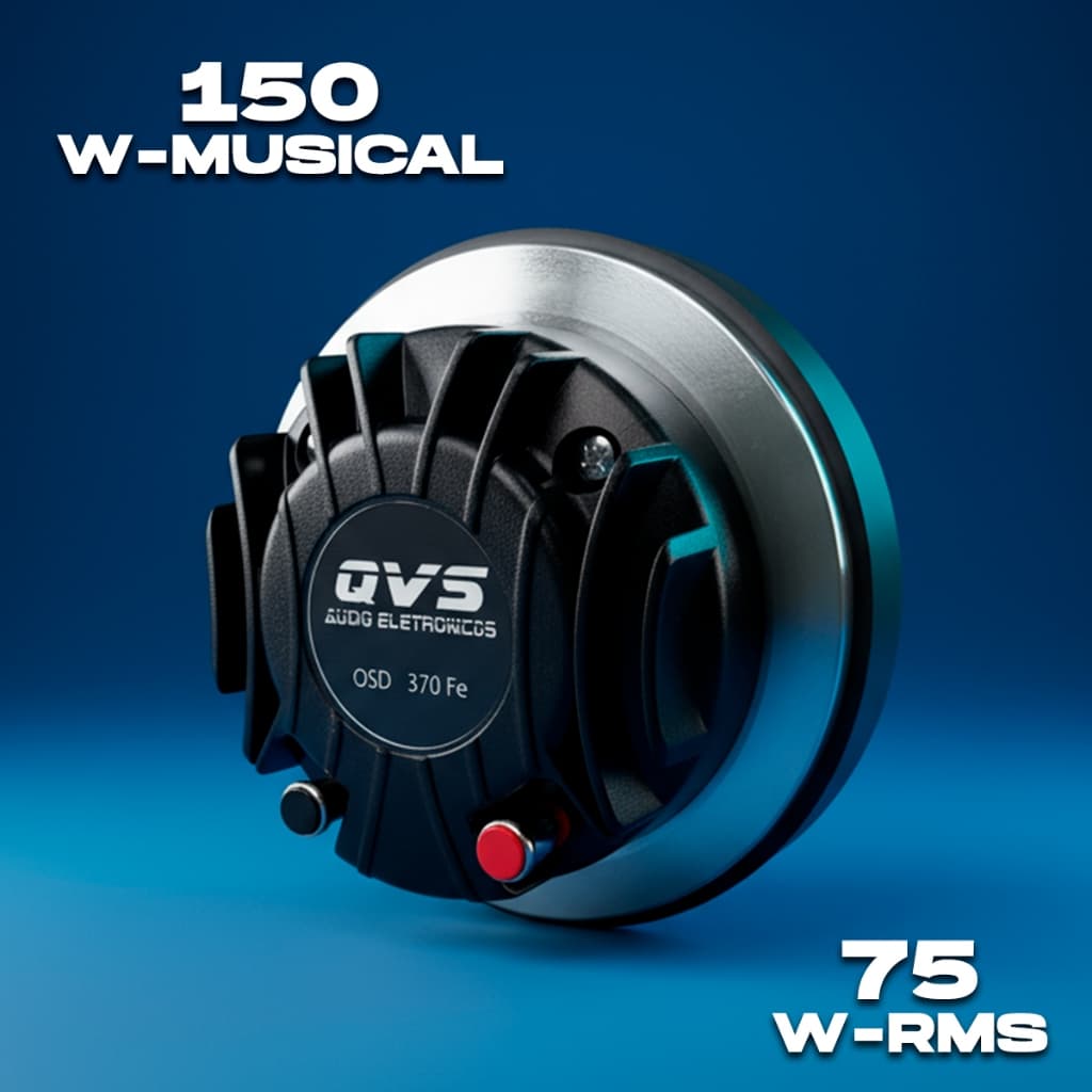Corneta Driver QVS 370FE 75W Rms Trio Som Automotivo Paredao Bob D305 2 polegadas
