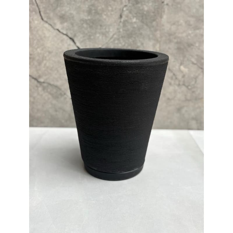vaso coluna escovada N1 pequeno flor planta 28x23x16 decoração ambiente