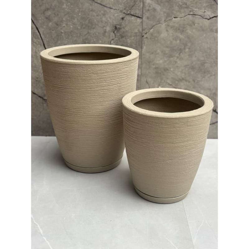 Kit 2 Vasos Coluna Bojo Escovado 1,2 para flor planta jardim varanda platas porte médio e grande