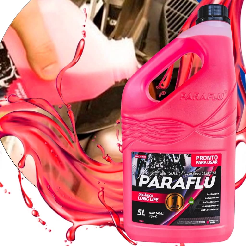Paraflu Aditivo De Radiador Pronto Para Usar 5 Litros Rosa Arrefecimento