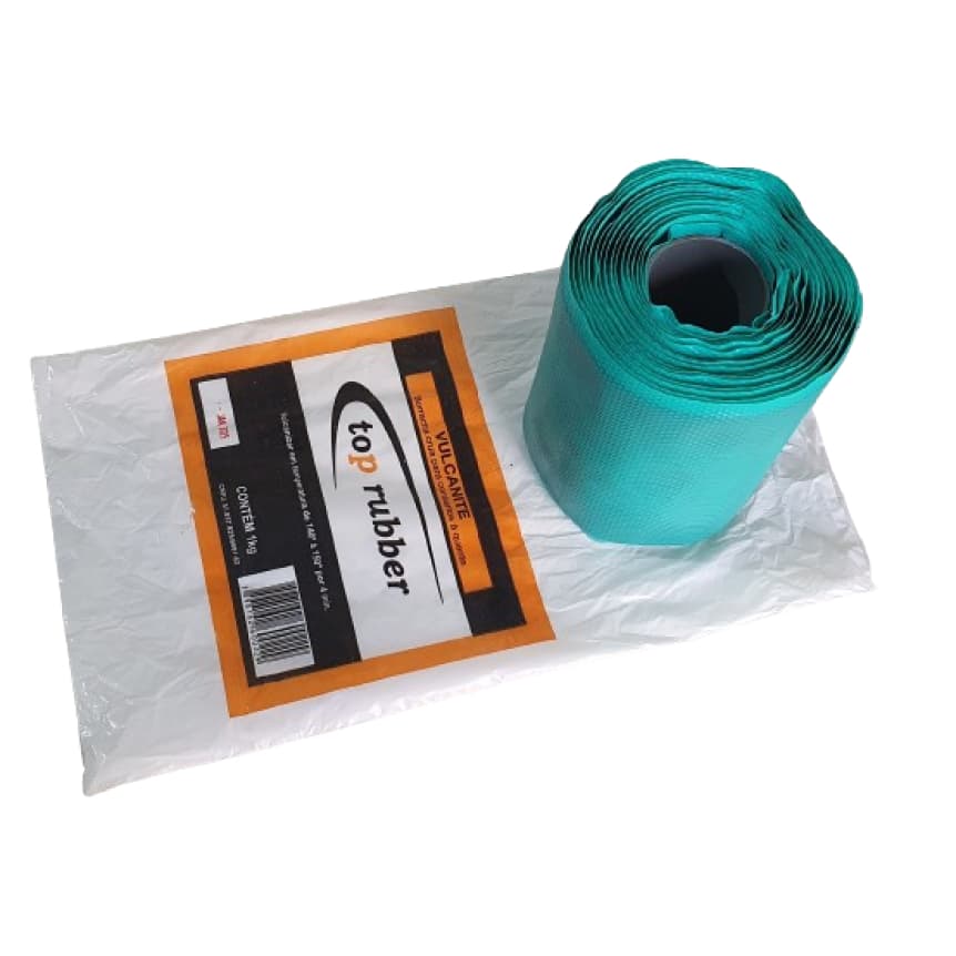Vulcanite Para Conserto Quente Câmaras e Pneus - Rolo 1 Kg Top Rubber Alta Aderência Secagem Rápida Uso Profissional