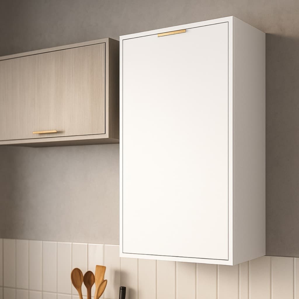 Armário Aéreo Multiuso com 3 Nichos Internos Ideal para Banheiro Compacto