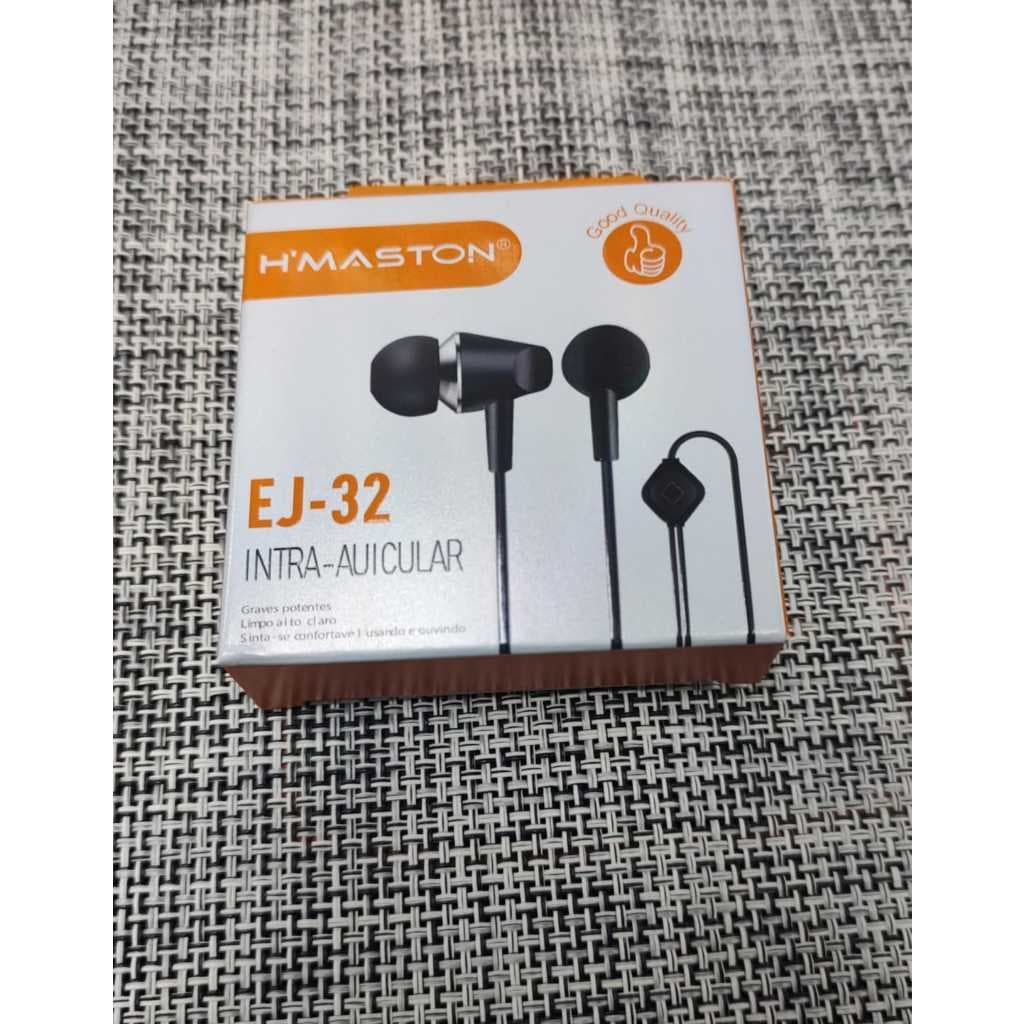 Fone de Ouvido com Fio H’Maston EJ-32 | Som Envolvente, Conforto e Durabilidade