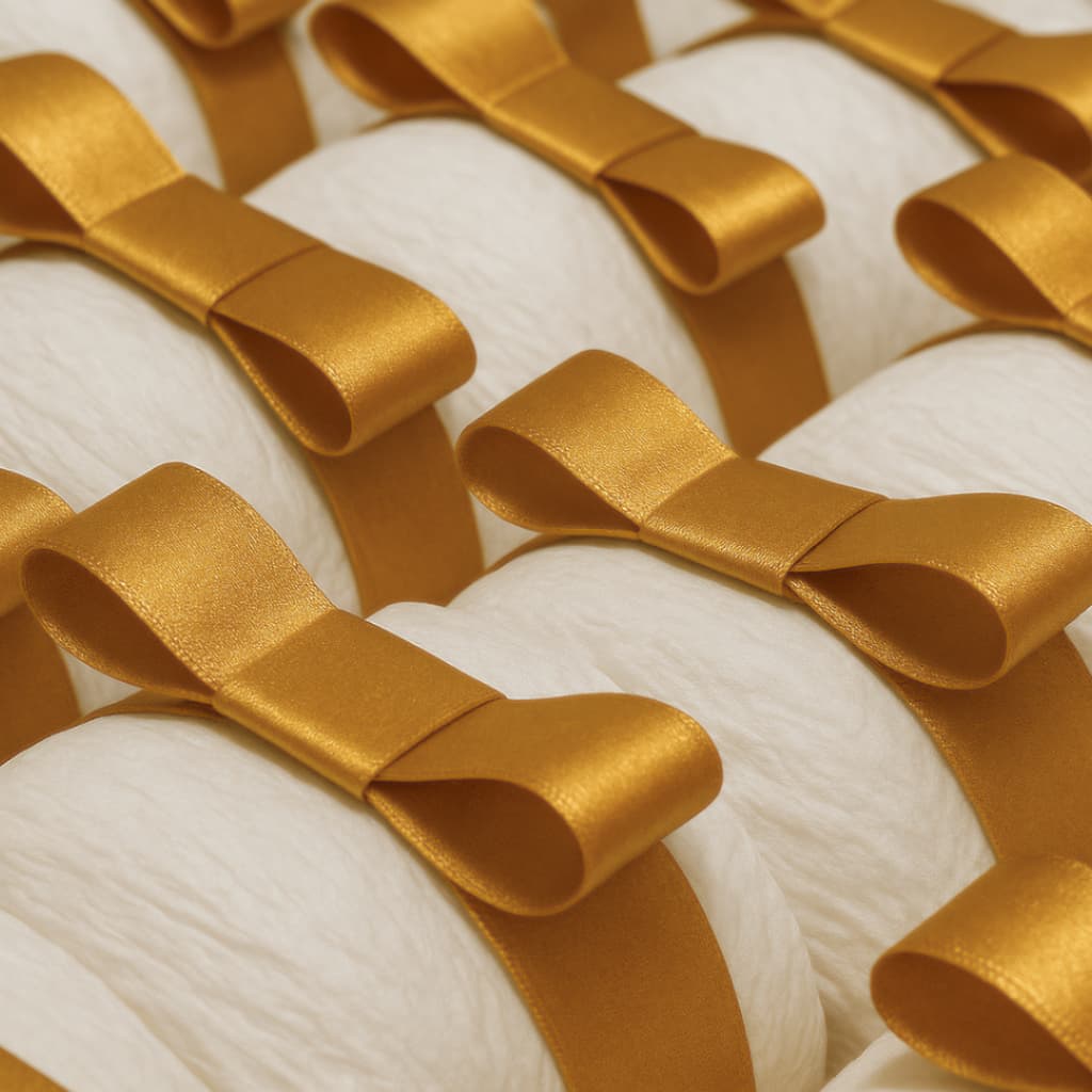 Laços Prontos de 5cm + Fita para Decorar Lembrancinhas de Casamento Chá de Bebê Batizado Aniversário