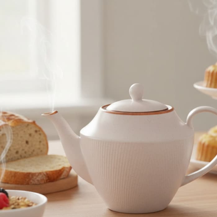 Bule Porcelana Talita 950ml Café Chá Elegância Qualidade e Charme Mesa Posta