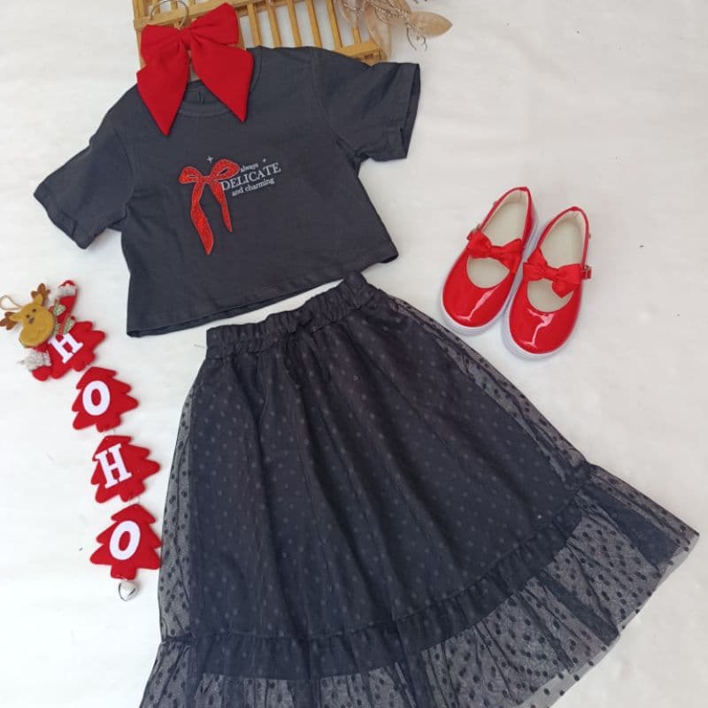 Conjunto lacinho em tule/Conjunto menina/Conjunto infantil/Conjunto natal