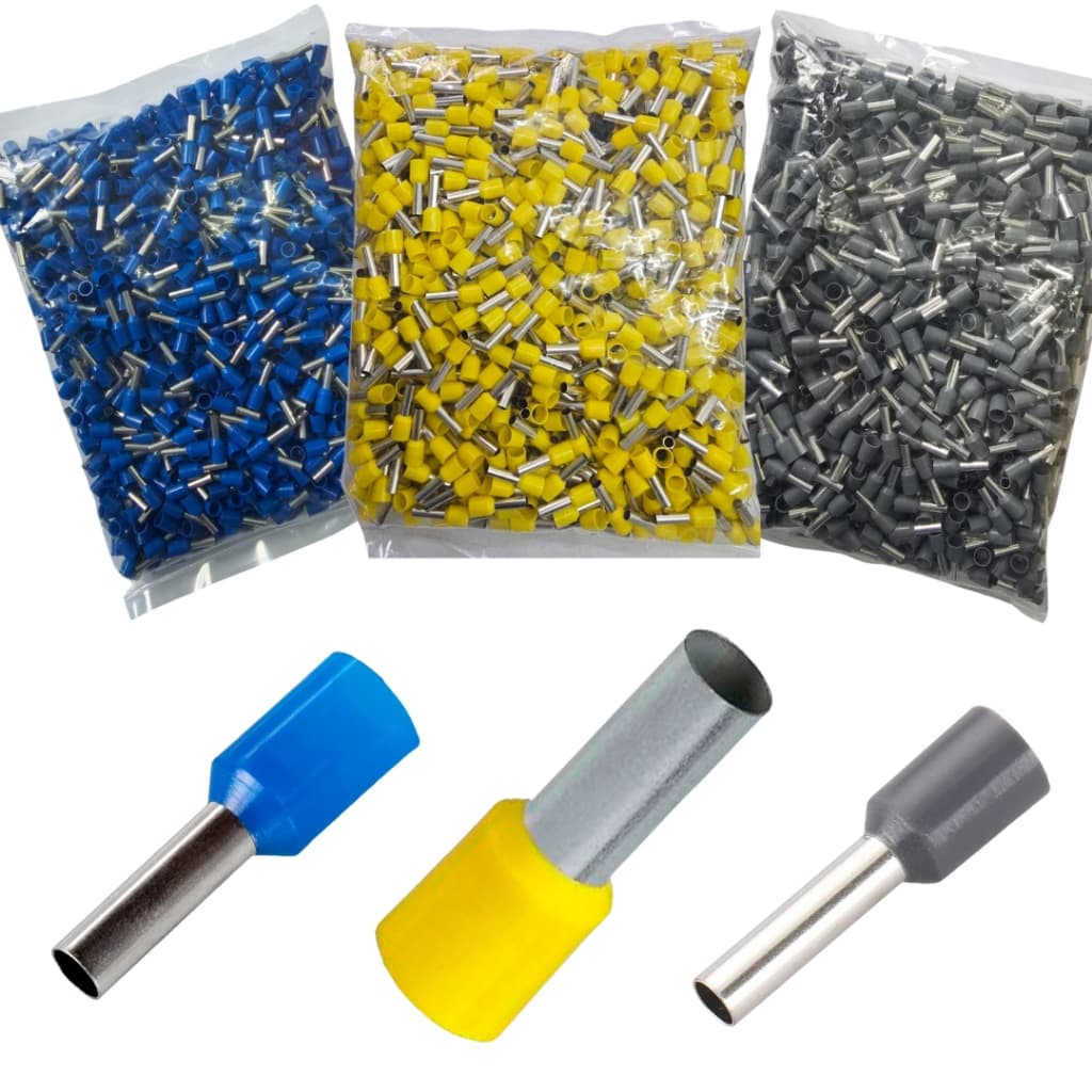 300X Terminal Tubular Ilhos 2,5mm / 4mm / 6mm (100 de Cada)