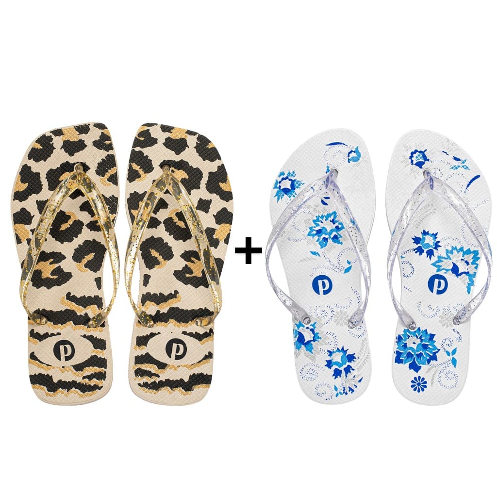Kit Chinelo Feminino Estampado Confortável Verão