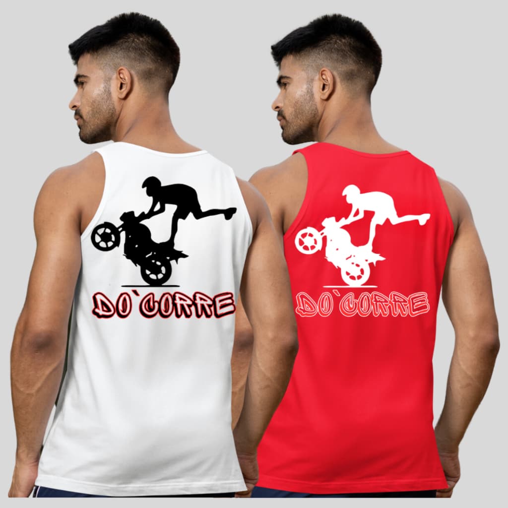Kit 2 Camisetas Regatas Masculinas Tecido Leve Moto Grau Do`corre Lançamento