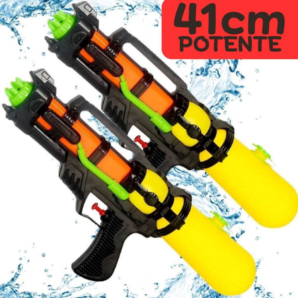 Arma De Água 41cm Em Plástico Verão Praia Infantil Diversão Brinquedo Arminha Lança Agua Praia