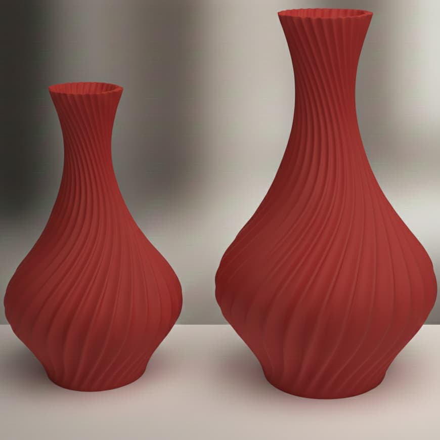 Conjunto Vaso Espiral - Impressão 3D