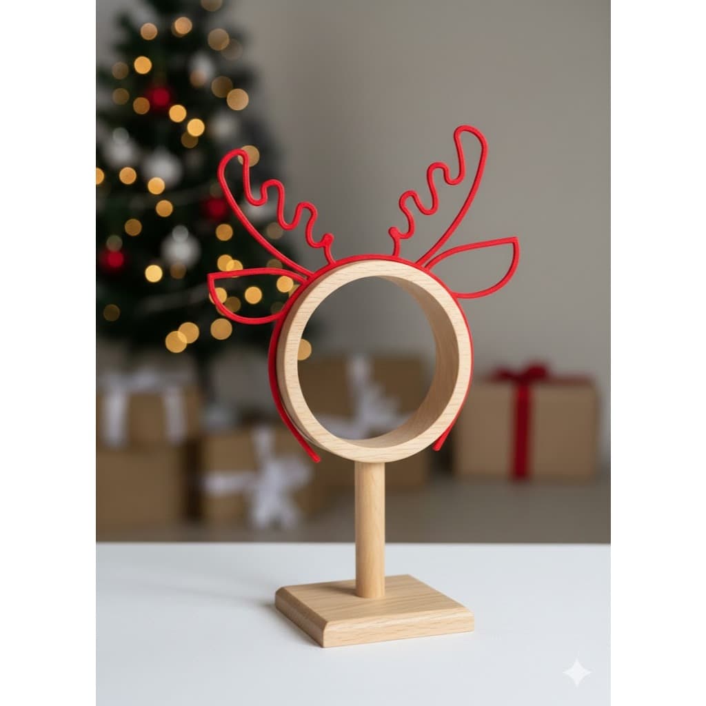 🦌 Tiara de Rena Natalina Infantil em PLA - Toque Mágico para a Festa! 🎄