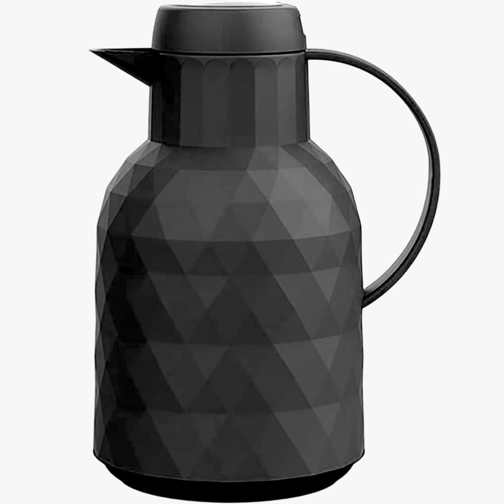 Garrafa Térmica Diamante Luxo Elegante Café Chá 1 L Fenima Preto, Vermelho e Branco