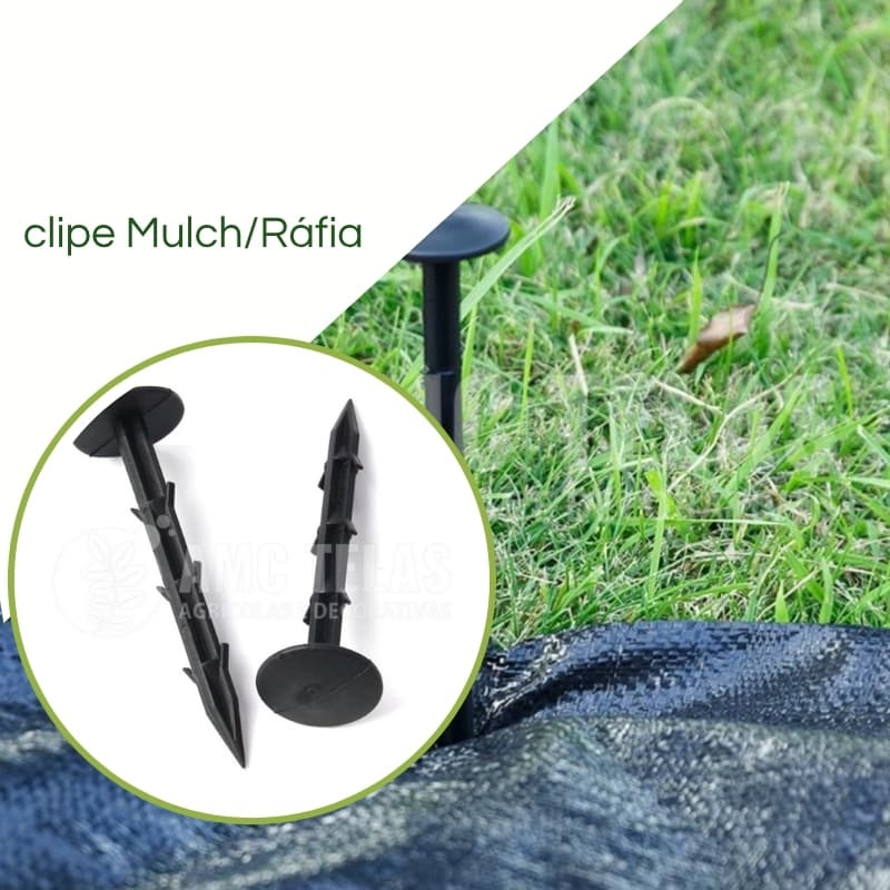 100 Grampo Presilha para Fixar rafia no solo, Cobertura de Solo Grampos de Plástico 105cm