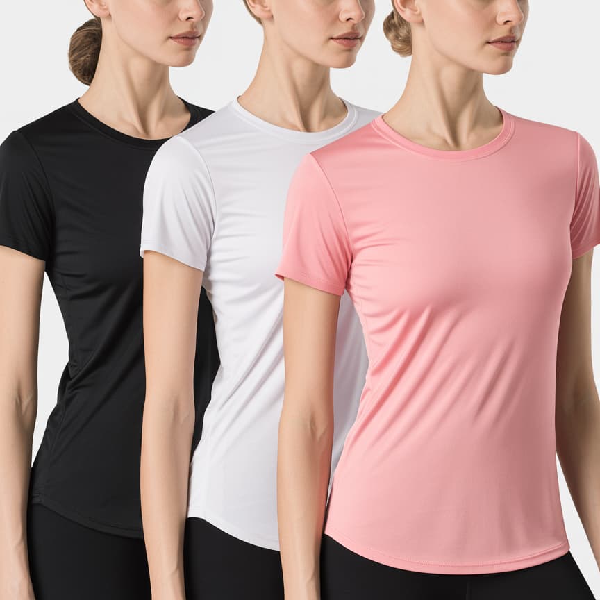 Kit 3 Camisetas Dry Fit Feminina Esportiva Respirável de Treino Corrida Envio Imediato