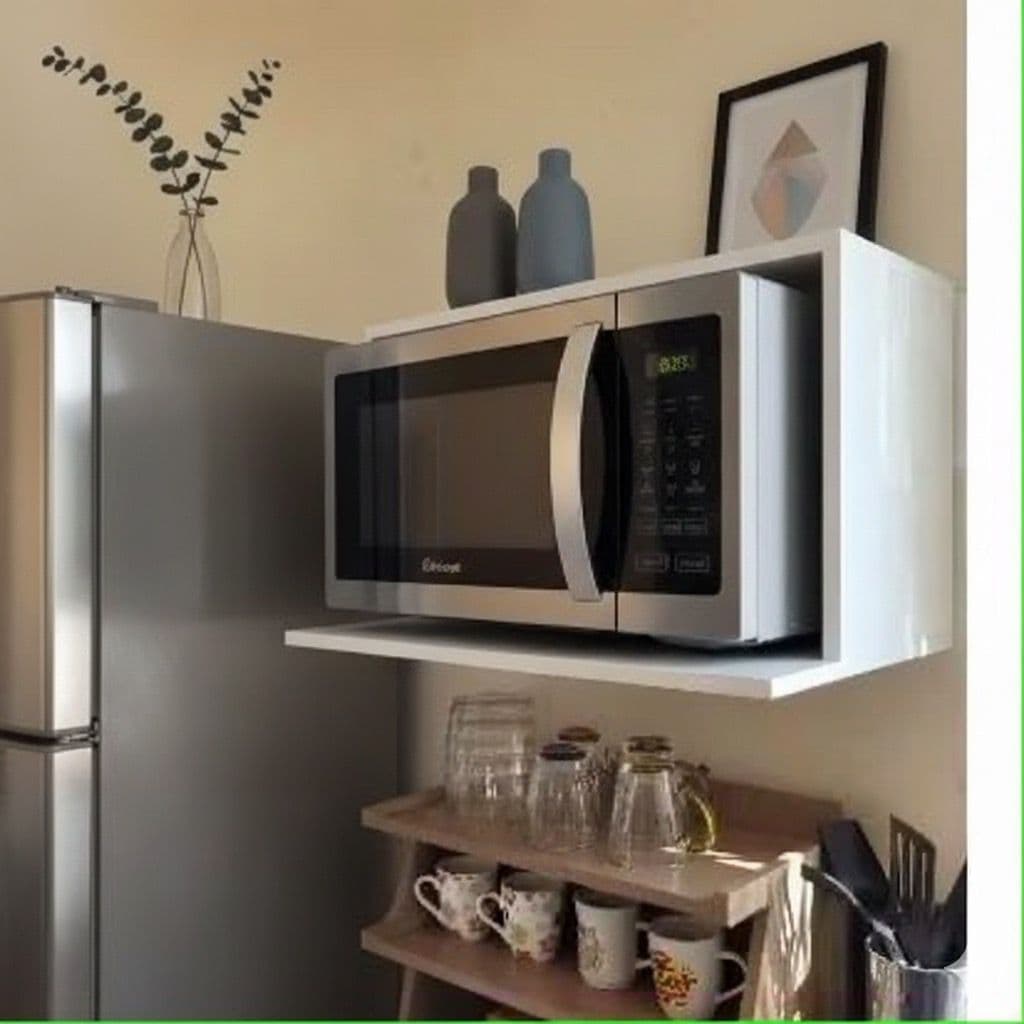 Nicho Suporte Microondas cozinha suspenso àereo 100% mdf