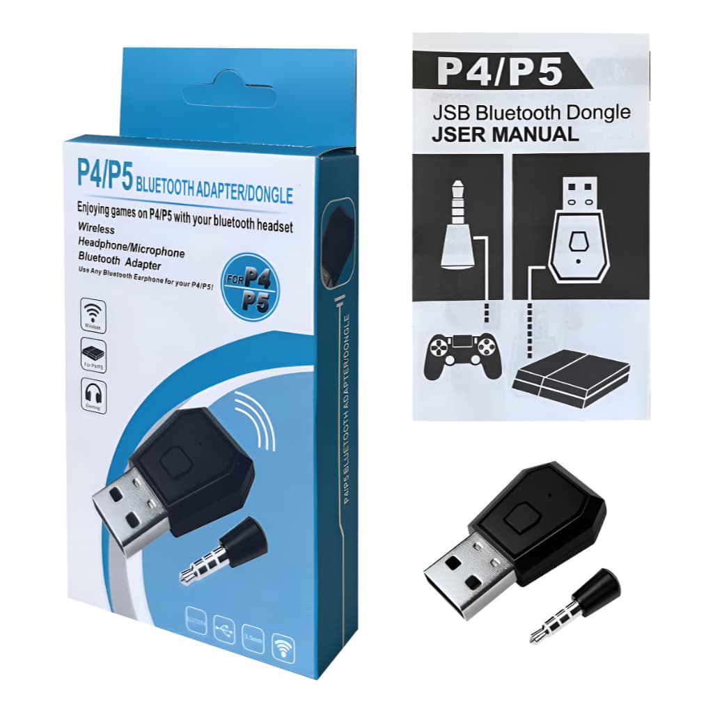 Adaptador Bluetooth USB Dongle NeoXtek Para PS4 PS5 Headset Áudio Microfone Gamer Sem Fio