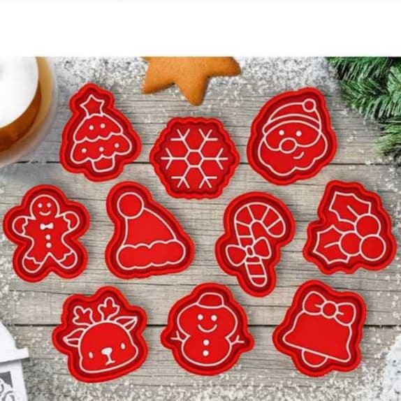 Cortador de biscoito Natalino 10 peças