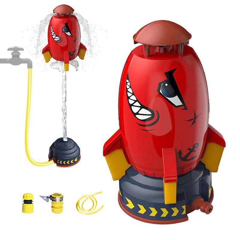 Lançador de Foguete com Água  Mangueira Brinquedo Infantil  com Esguicho  Diversão na Piscina