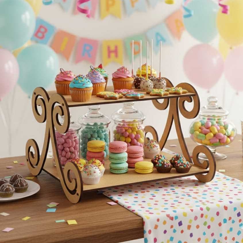 Porta Doces Artigos Festa Decoração Mdf Cru Modelos