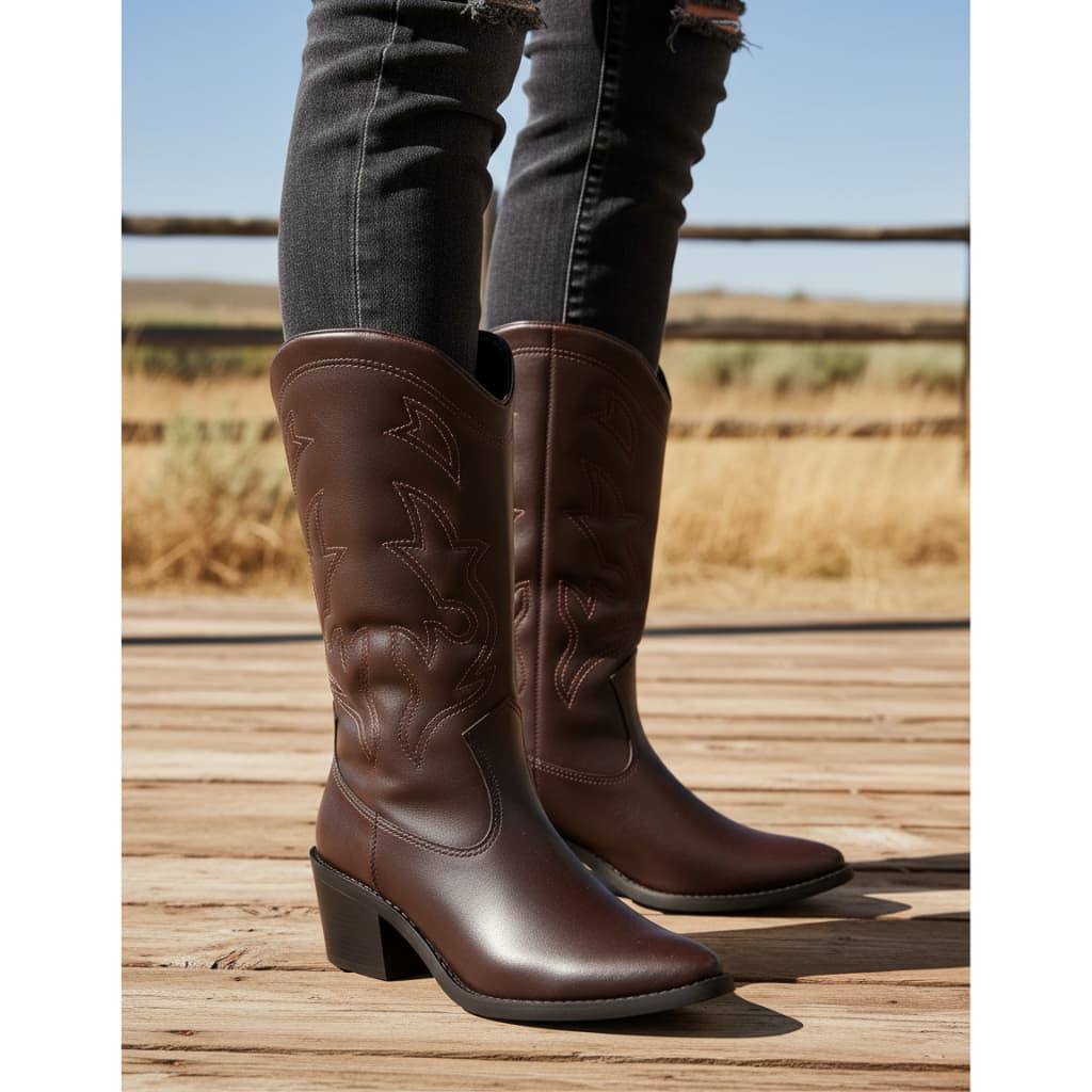 Botas Quiz Texana Original Feminina Western Barreto Country Sertaneja Confortável Macia Moda Tendência