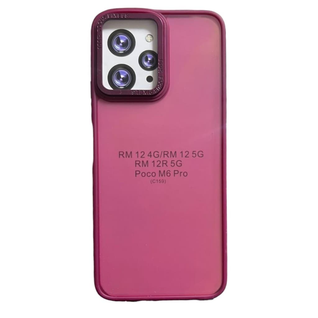 Capinha Para Celular RM 12 4G/ RM 12 5G RM 12R 5G POCO M6 PRO Com Transparência Roxa Preto