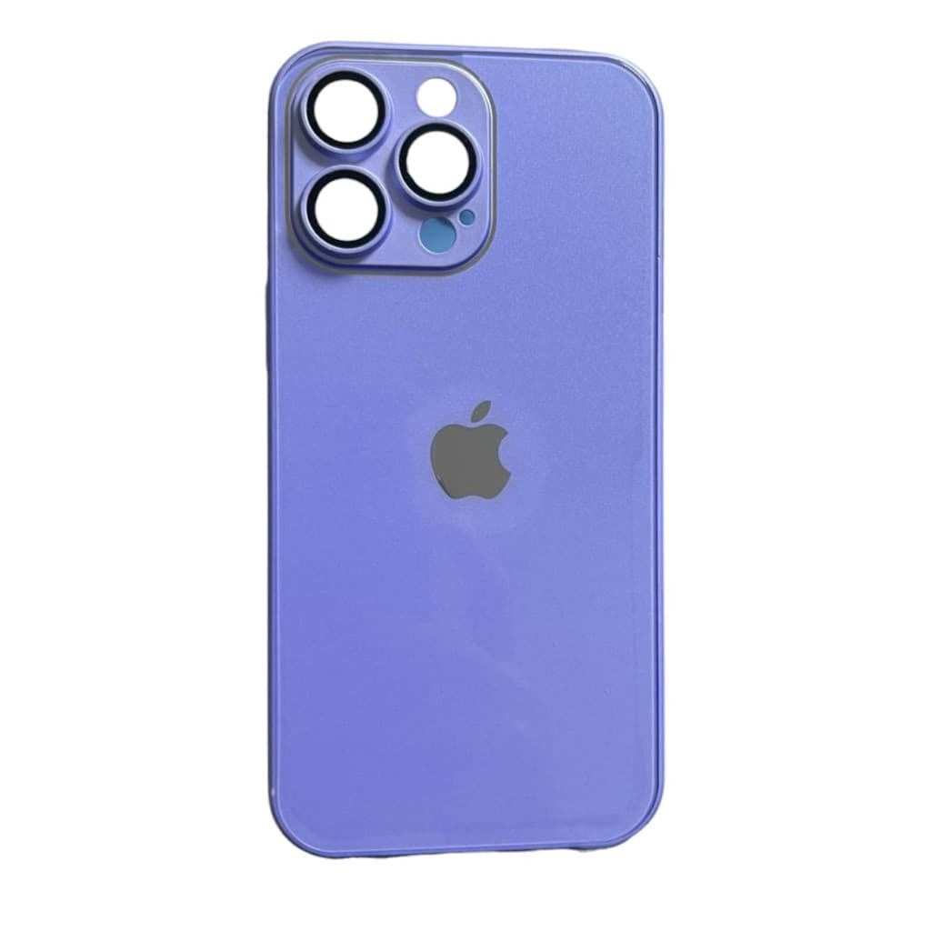 Capinha Para Iphone 14 Pro Max Capinha de Vidro Na Traseira Com Protetor de Camera Lilas Branco Verde