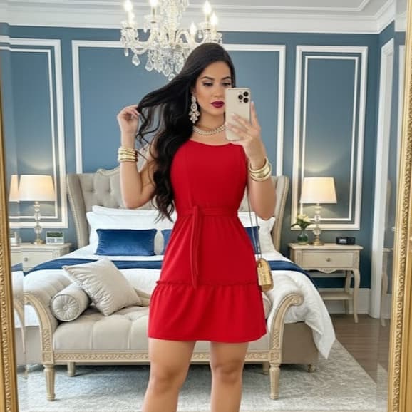 Vestido Feminino Festa Curto Com Amarração na Cintura