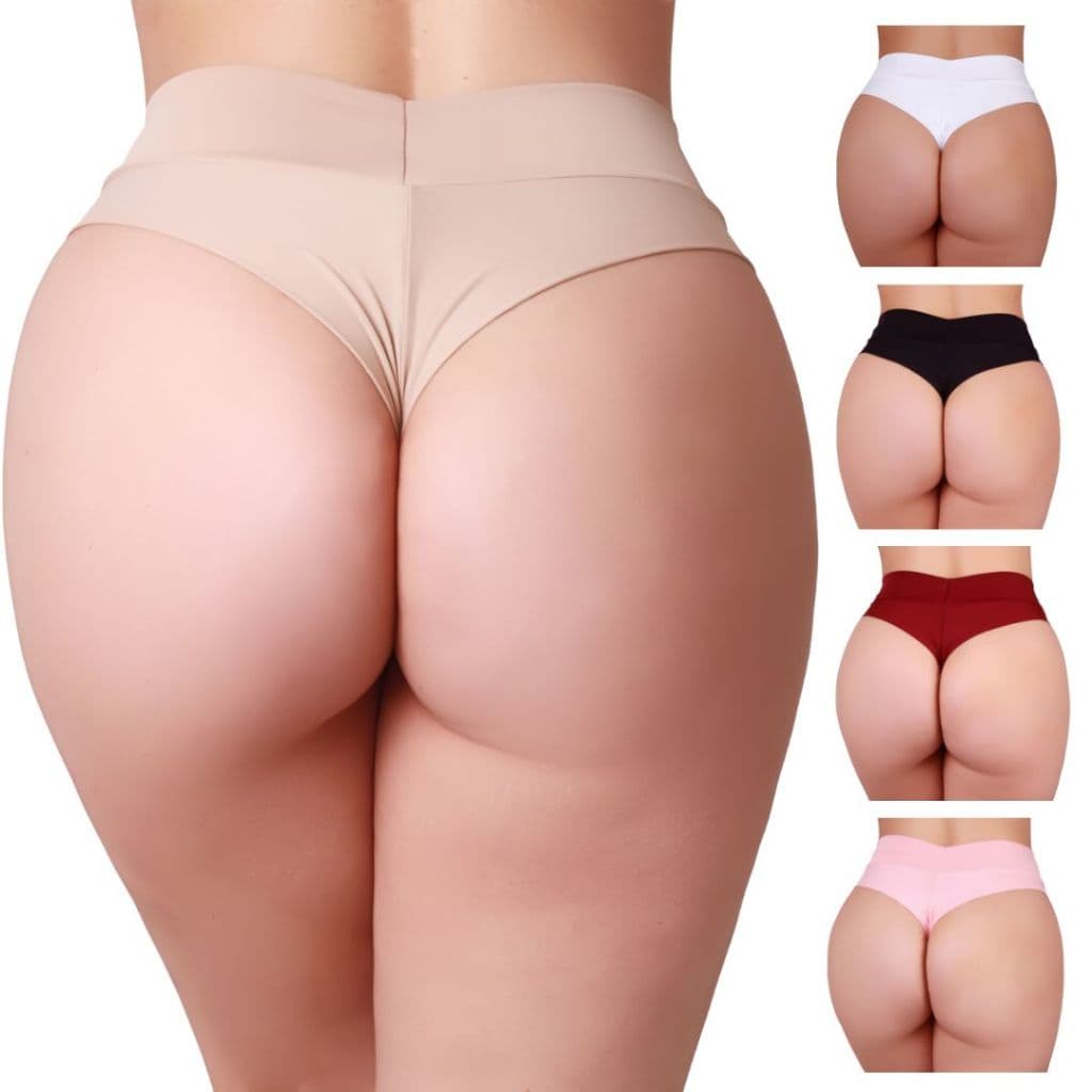 Kit 3 Calcinha Cinta Modeladora Fio Duplo Cós Alto Pós Parto Afina Cintura Básica