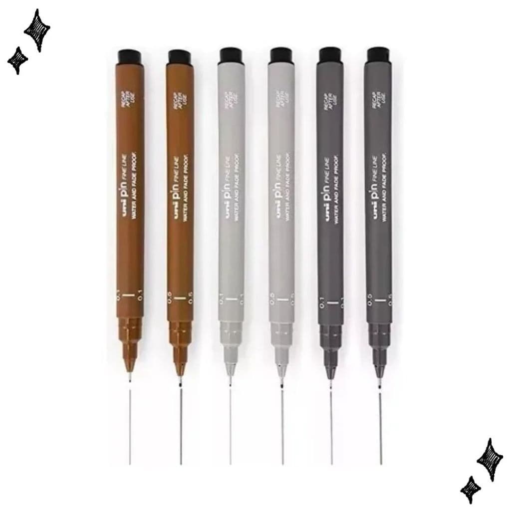Caneta Uni Pin 0.1mm Nanquim Fineline