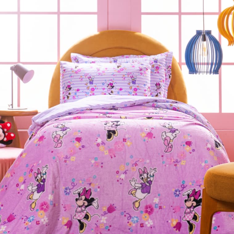 Manta Infantil Minnie & Margarida Fofura Conforto Estilo Disney Menina Solteiro