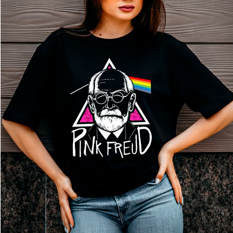 Camiseta PINK FREUD Streetwear Psicologia 100% Algodão Masculina e Feminina Unissex Camisa Premium