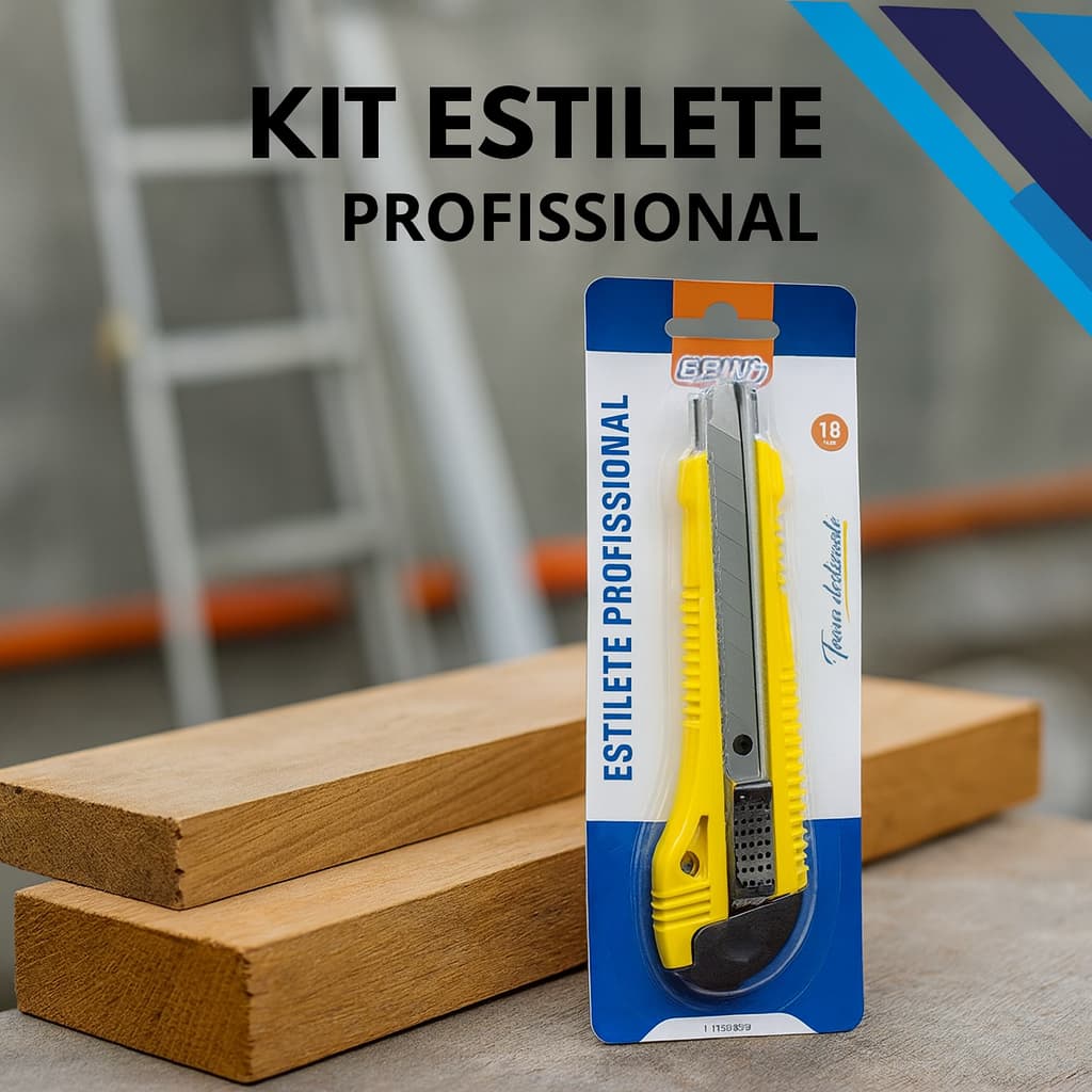 Estilete Profissional 18mm BRW  Armazenagem para até 5 lâminas