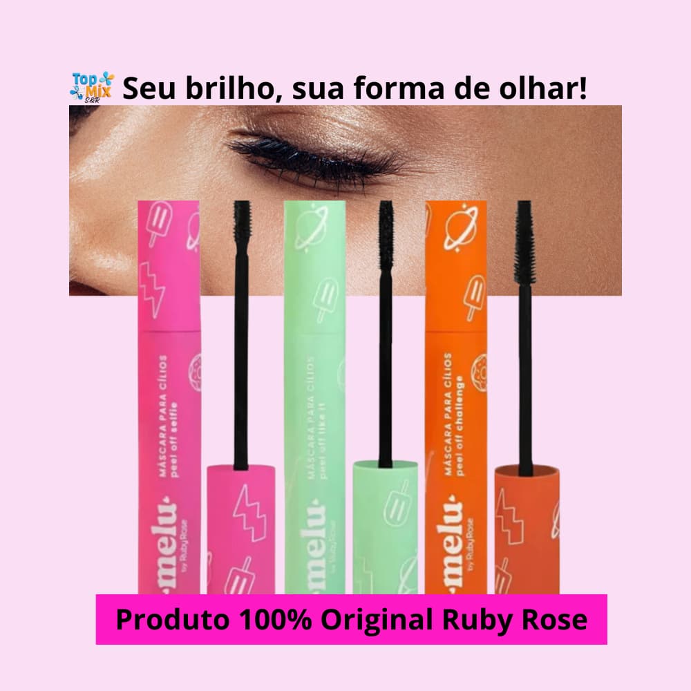 Máscara de Cílios Melu Selfie RR515 Peel Off – Alongamento e Definição