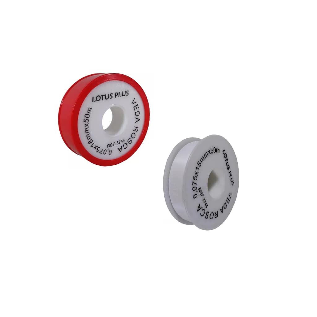 Fita Veda Rosca Teflon 18mm X 50 Metros Lotus Plus  Fita Veda Rosca Teflon 18mm X 50 Metros Lotus Plus Fita Veda Rosca T