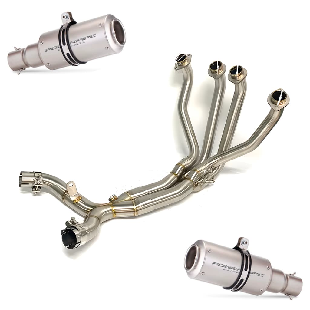 Escapamento Para Z1000 Inox Coletor Link Pipe C/ 2 Ponteiras
