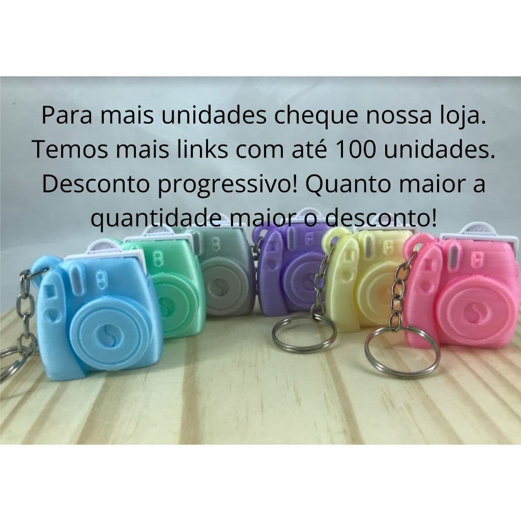 Kit 7-9 Chaveiro Personalizado Câmera e Foto Polaroid-casamento, aniversário, Lembrancinhas em geral