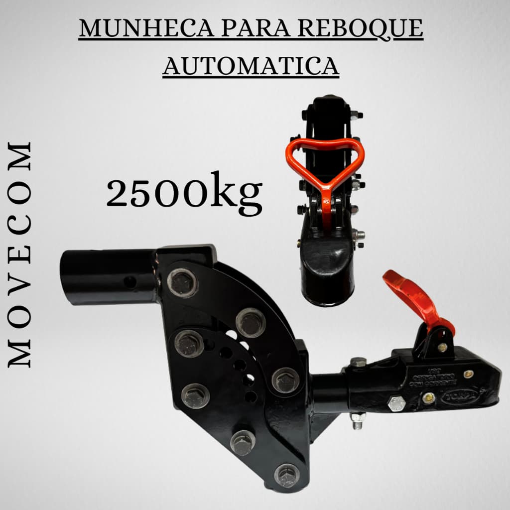 Munheca Automática 2500kg Ajustável 6 Alturas Para Carretinha Reboque – Engate Removível