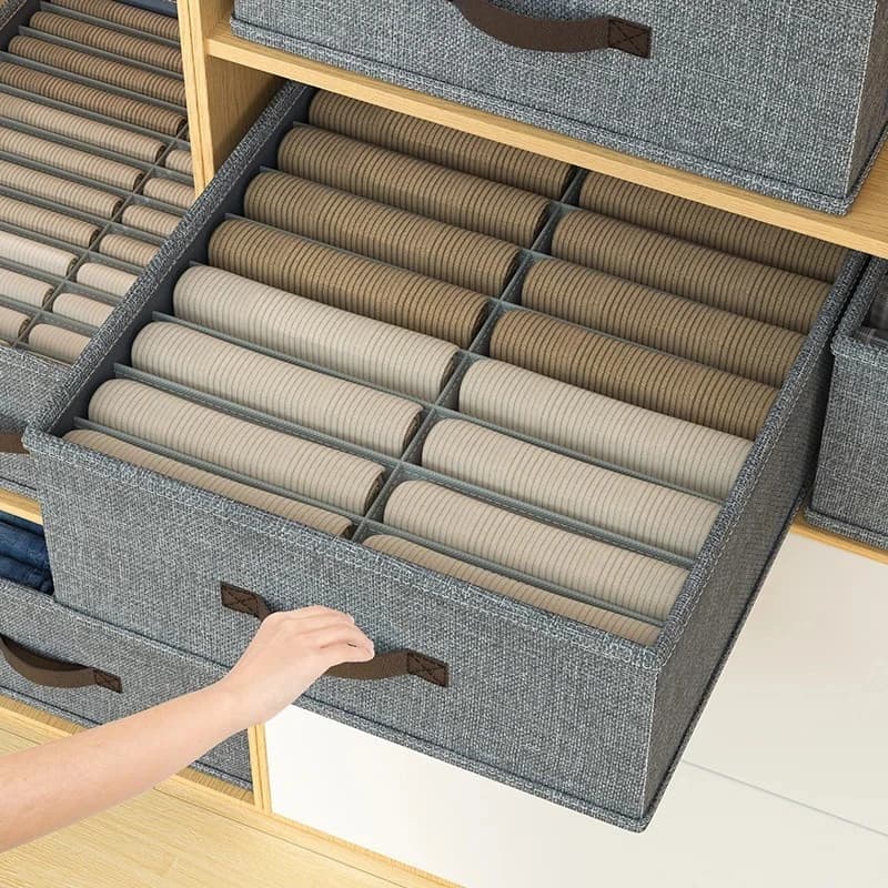 Organizador Multiuso 16 Compartimentos Cinza Versatil Facil Armazenamento