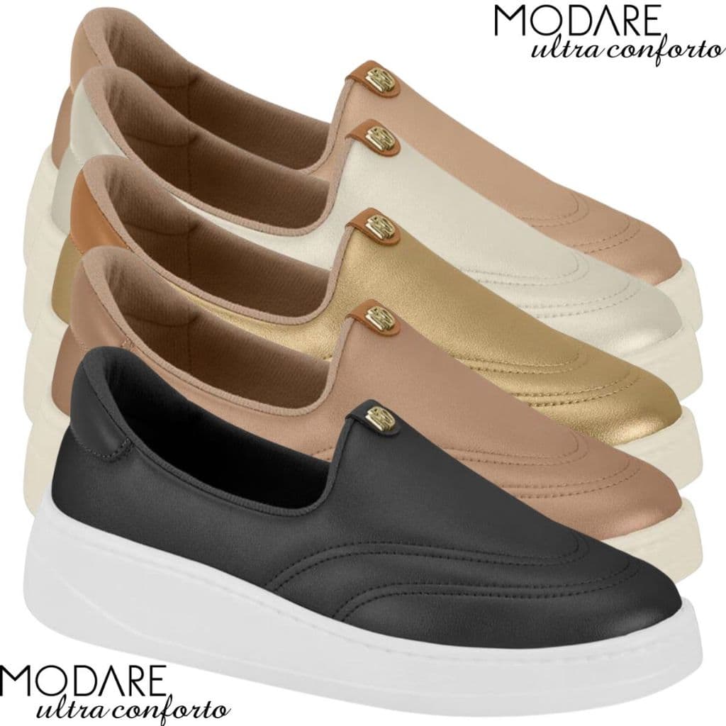 Tênis Feminino Modare Ultraconforto Casual Moderno Elegante Super Macio Leve Calce Fácil Original