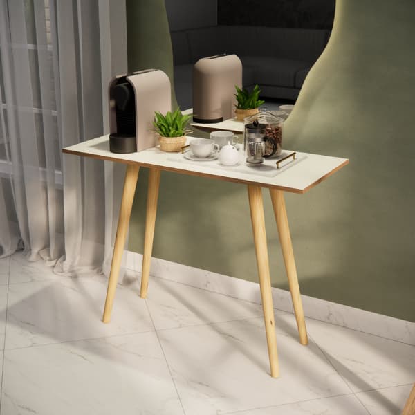 Aparador Cantinho do Café Buffet Retro 80x76cm com Pé Palito para Sala Cozinha