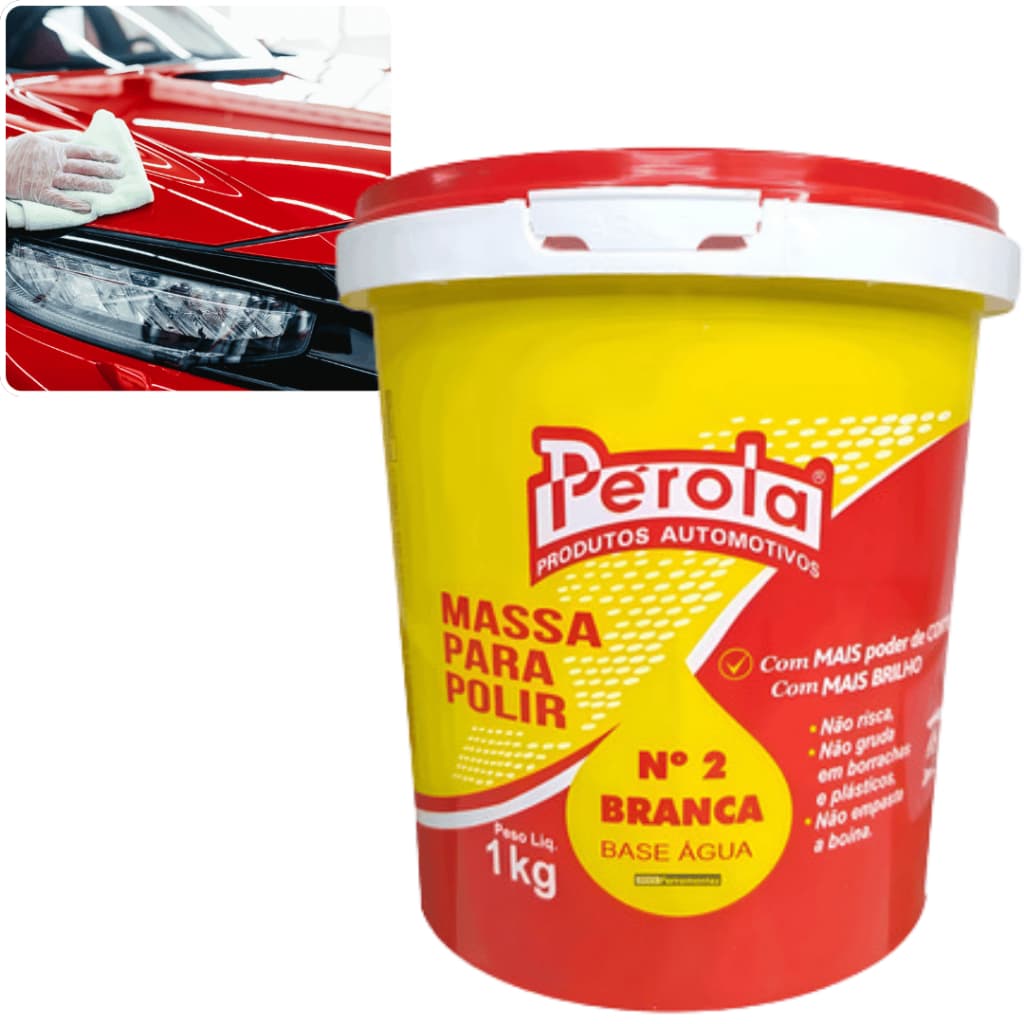 MASSA DE POLIR BASE DE AGUA PEROLA 1KG