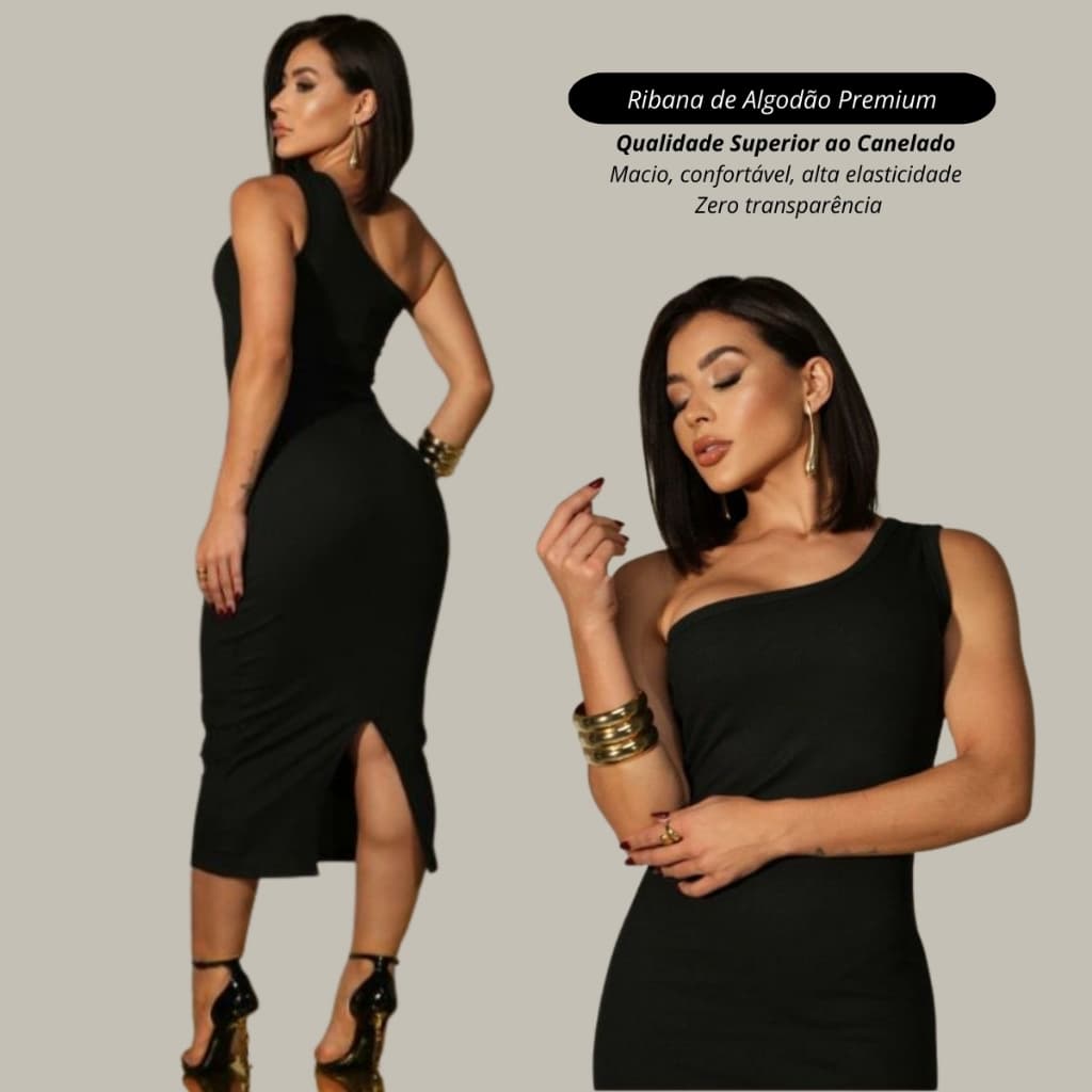 Vestido Feminino Longo com fenda social de festa tendencia tubinho