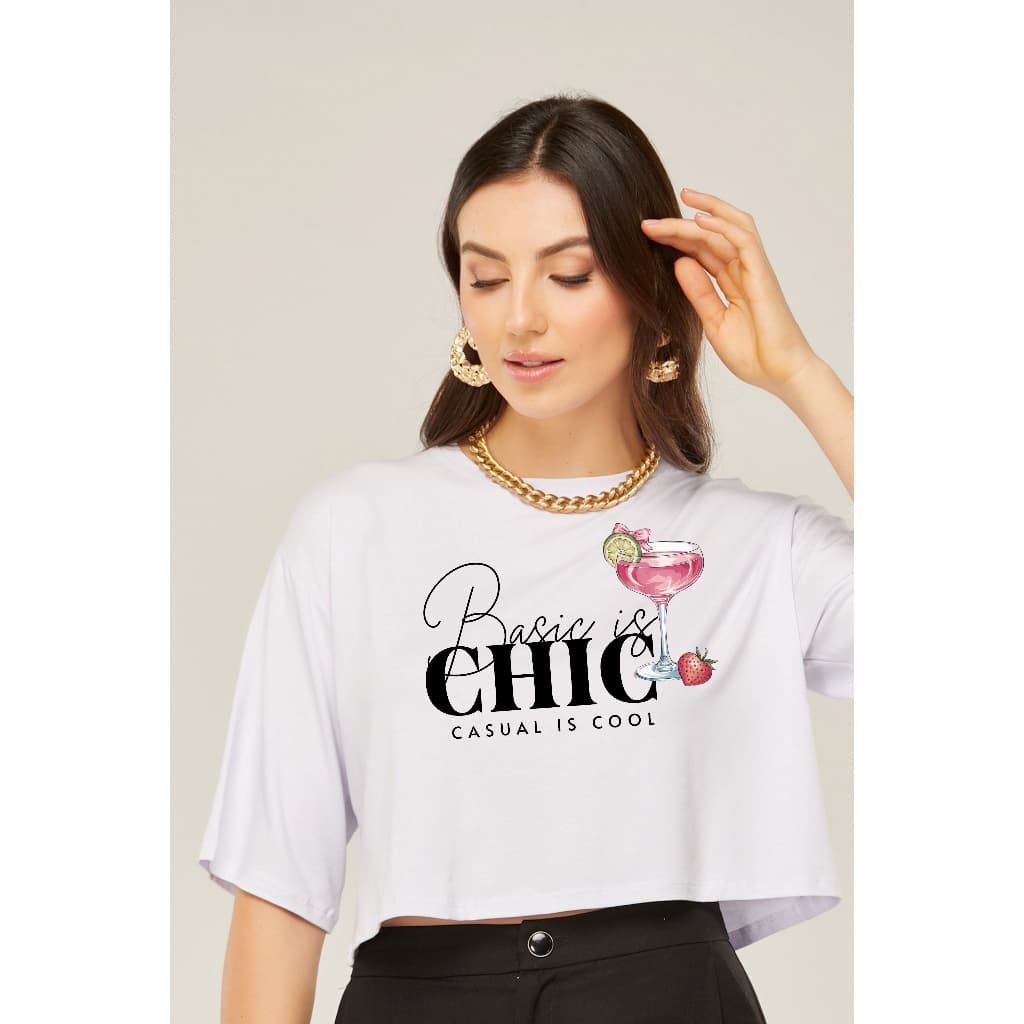 Cropped Oversize Candy Color - Feminino - Basic is Chic | Viscolycra Premium | Maria Corina