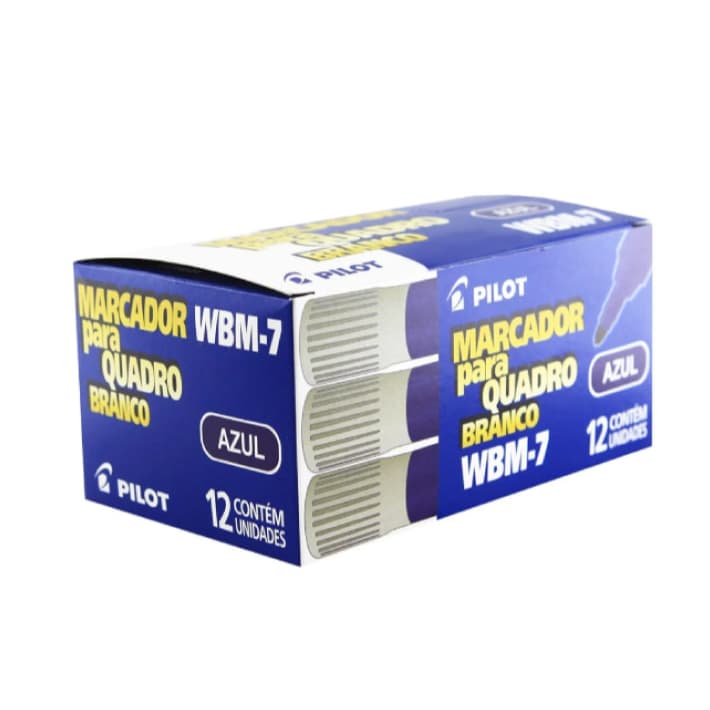 Marcador Quadro Branco Pilot WBM-7 Recarregável Azul / Preta ou Vermelha - Caixa  C/12 Unidades