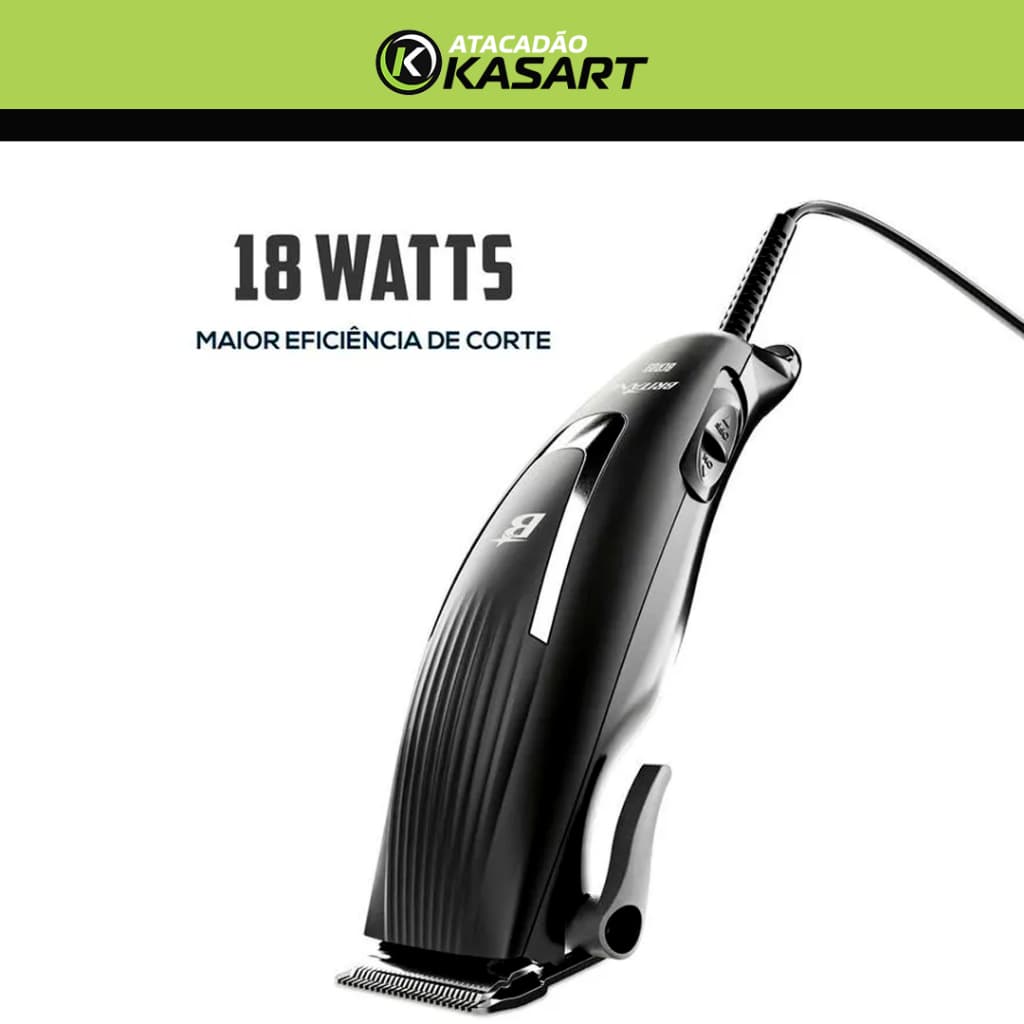 CORTADOR | MAQUINA de Cabelos Britânia BCR03 9 Acessórios 18W