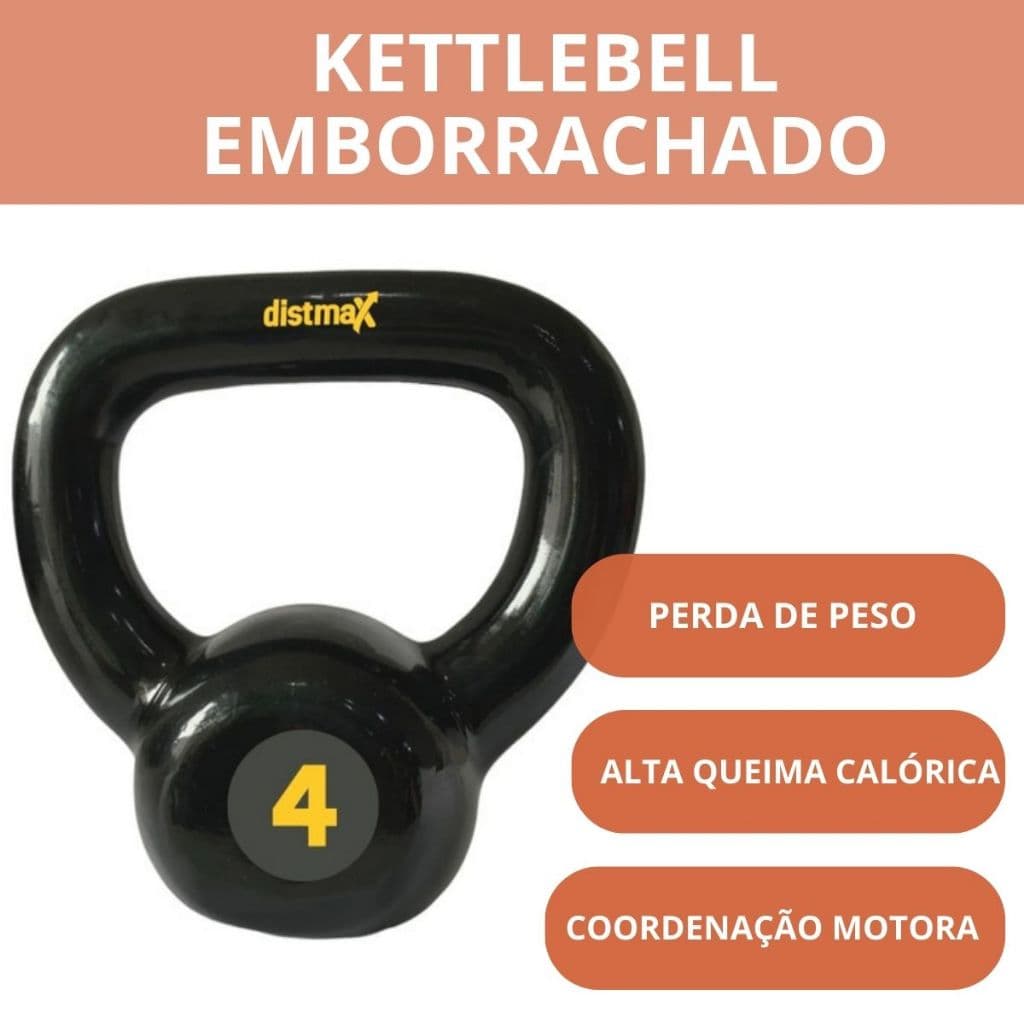Kettlebell Agachamento Excercicio Bola Peso Treinamento 4 Kg