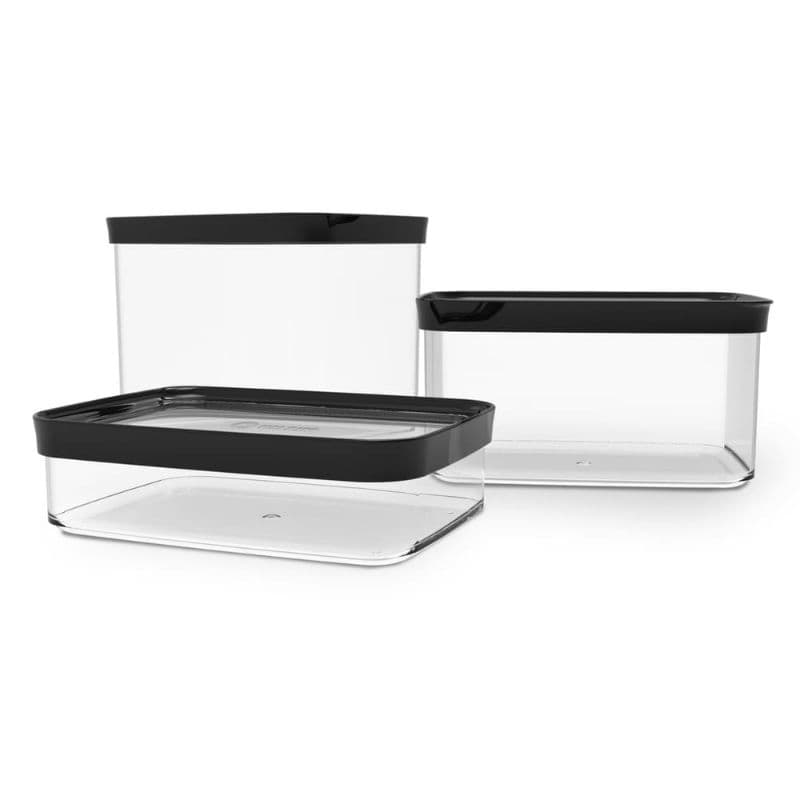 Kit Potes Herméticos Mantimentos Organizador Cozinha 3 Peças Modular Herméticos 150 kit 03 peças